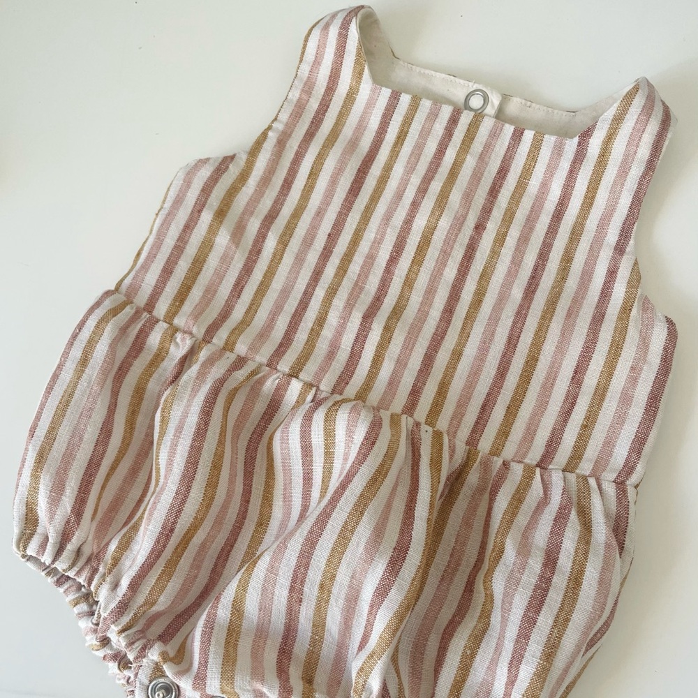 Handmade Linen Bubble Romper